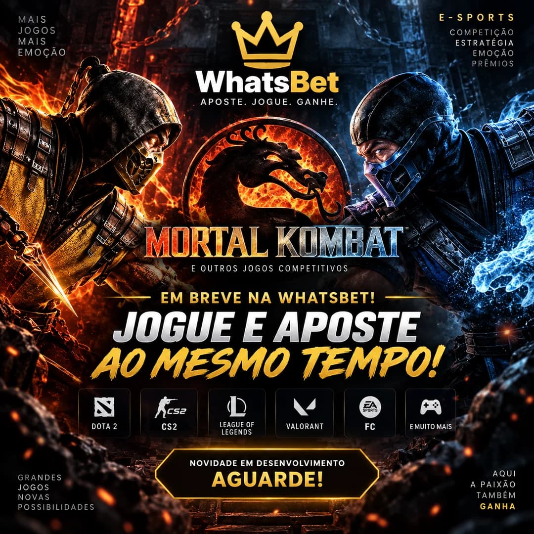 Em breve na WhatsBet: e-sports, jogue e aposte ao mesmo tempo